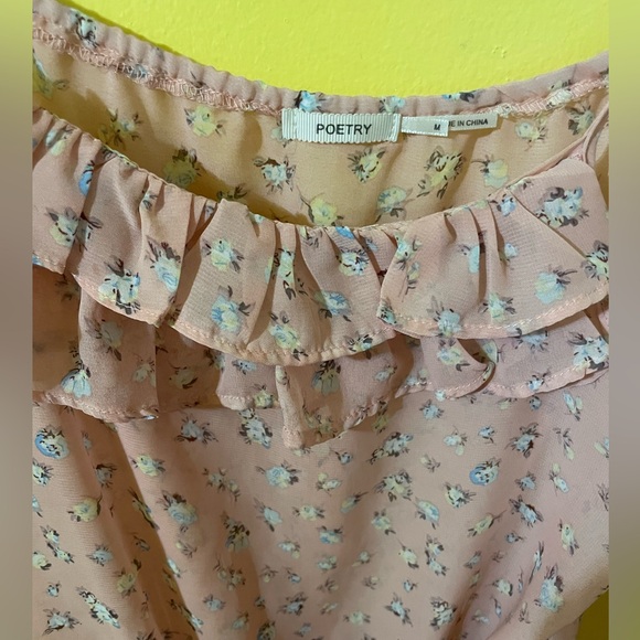 Poetry Floral Ruffle Tank Top - Picture 2 of 3